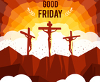 Good Friday with silhouette Jesus Cross
