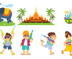 Songkran Sticker Festival  Concept