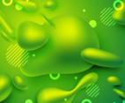 Realistic Abstract Green Fluid Background