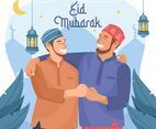 Brother Celebrating Eid Mubarak Together
