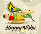 Happy Vishu Celebration Illustration Design