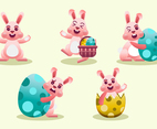 Easter Pink Bunny Character Collection
