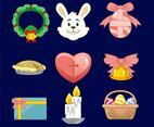 Easter Bunny Icon Set