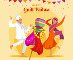 People Celebrating Gudi Padwa Festival