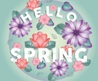 Hello Spring Flower Greetings