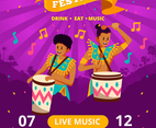 Rio Festival Percussion Band Poster Concept