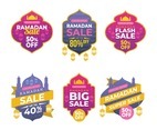 Set of Ramadan Sale Label