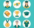 Bachelor Graduation Icon Collection