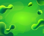 Abstract Green Fluid Shapes Background