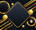 Geometric Gold and Black Background