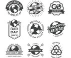 Earth Day Awareness Vintage Stickers