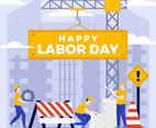 Flat Happy Labor Day Background