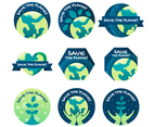 Earth Day Save The Planet Label Collection