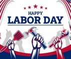 Labor Day Various Professions Representation Background Design