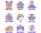 Smart City Concept Icon Set