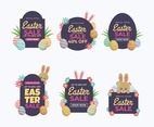 Set of Decoration Easter Sale Label with Discount