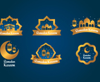 Elegant Ramadan Label Badge Collection