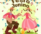 Dance Couple of Festa Junina Event