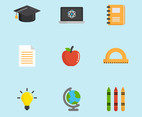 Flat Education Icon Set