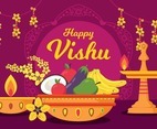 Happy Vishu Celebration Background