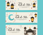 Handdrawn Eid al-Fitr Banner Set