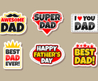 Happy Fathers Day Sticker Set Collection