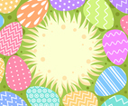 Flat Colorful Easter Eggs Background Design