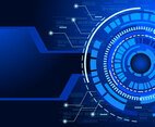 Blue High Tech Futuristic Cyberspace Technology Background