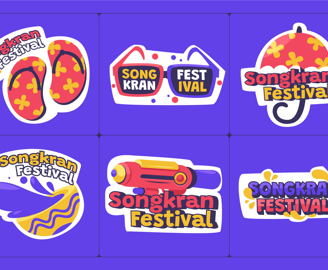 Bright And Fun Songkran Festivity Sticker Collection