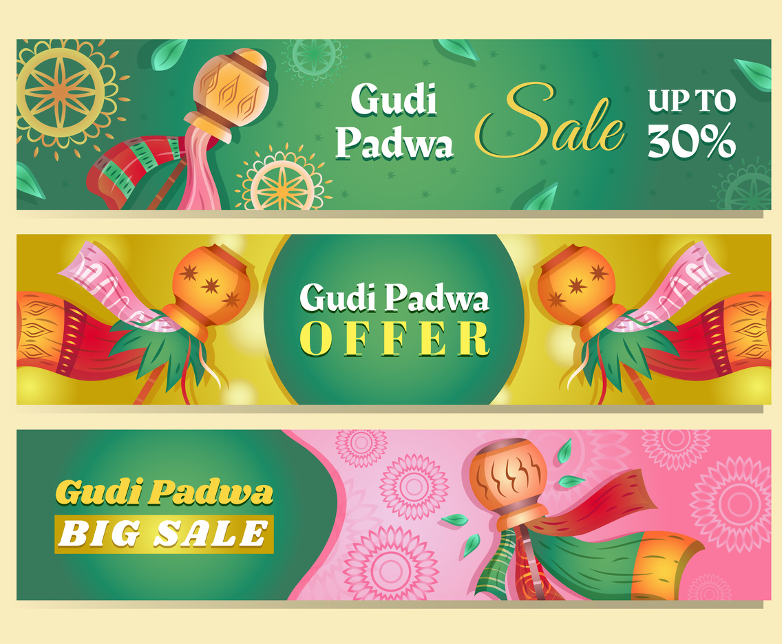Gudi Padwa Sale Banner Set