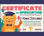 Certificate of Appreciation for Elementary School Children