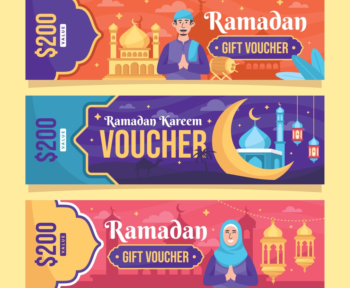 Ramadan Voucher Template Collection