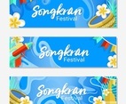 Songkran Festival Banner Set