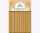 Islamic Ornament Calendar Template