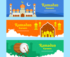 Set of Ramadan Kareem Banner