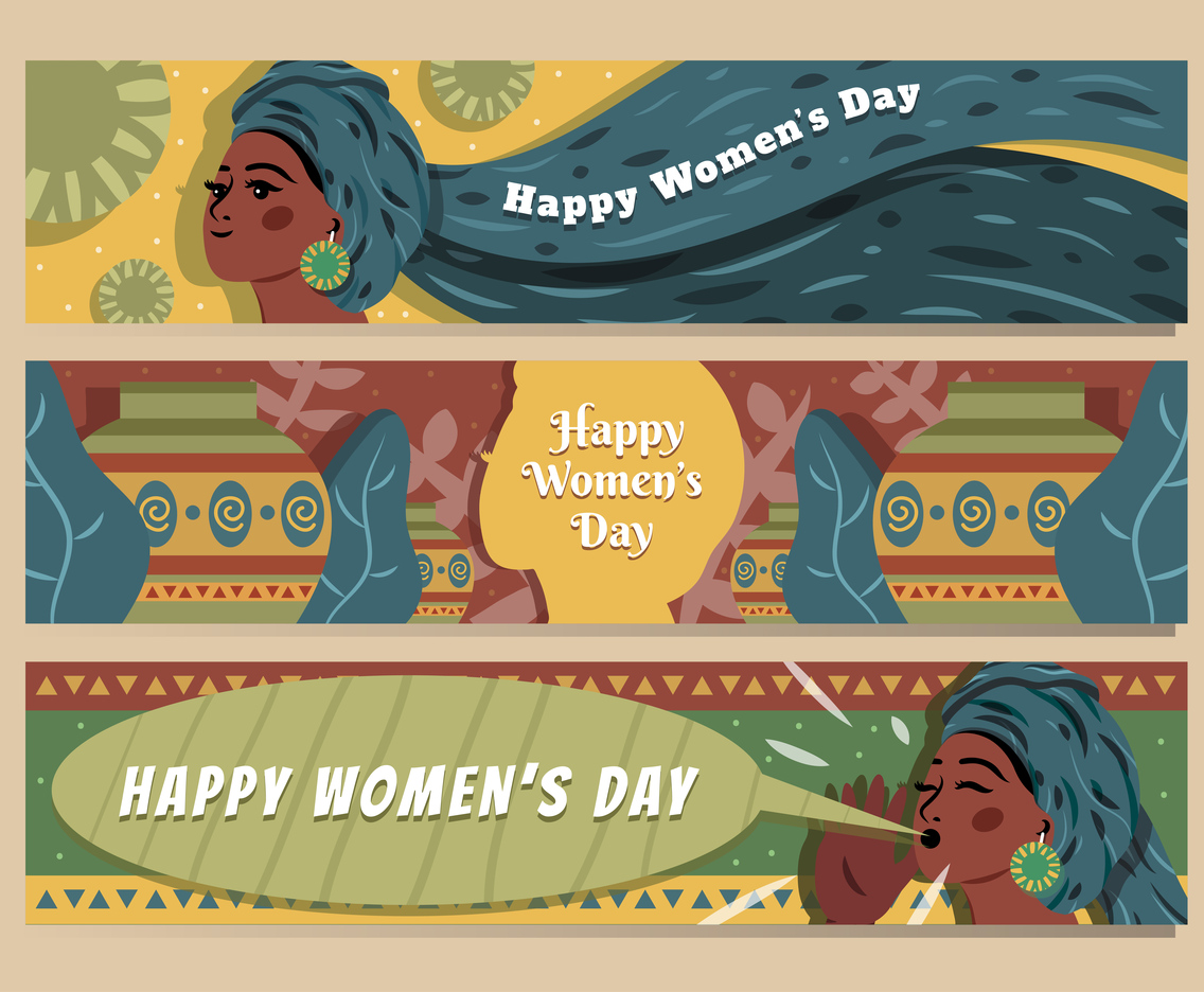Happy Women's Day Banner Concept