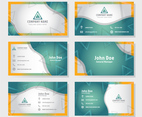 Business Card Template with Geometric Shapes