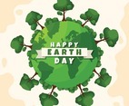Happy Earth Day with Forest Concept