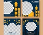 Flat Eid Mubarak Social Media Post
