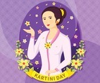 Happy Kartini Day with Purple Ornament