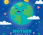 Cute Happy Earth Day Background