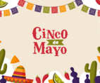 Cinco de Mayo Background in Flat Style