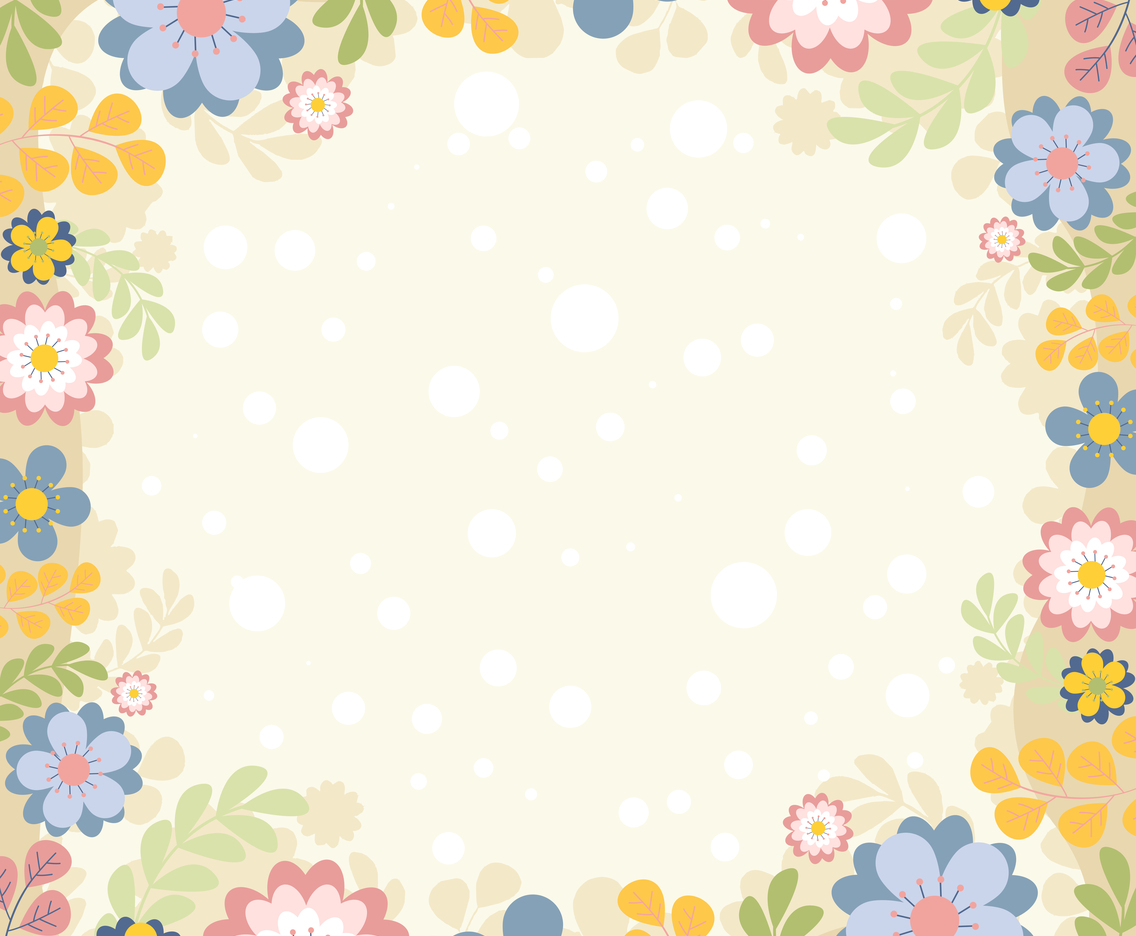 Vector Floral Spring Background Template