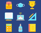 Colourful School Icon Collection