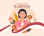 Happy Kartini Day with Flower Decorations