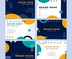 Creative Memphis Design Business Card Collection