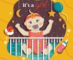 Baby Girl Bornday Template