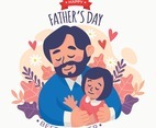 Fathers Day Concept With Father And Daughter