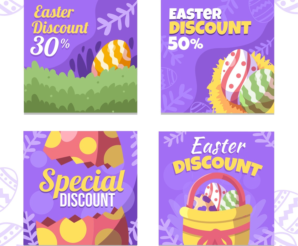 Colorful Easter Special Discount Marketing Tools