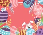 Easter Eggs Background Template